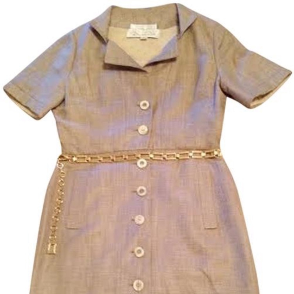 Oscar De La Renta Beige Dress